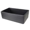 Nantucket Sinks 33 Inch Matte Black Farmhouse Fireclay Sink with Waves Apron FCFS3320S-MB-Waves - alternate 2